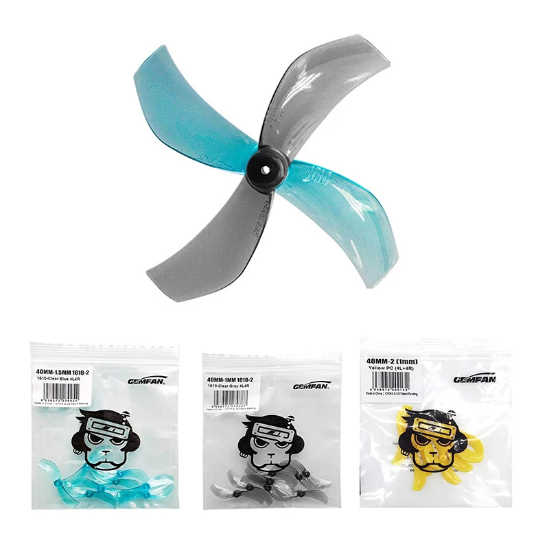 Hélices 40mm 1610-2 pour drone 1102 - Lot de 8 pièces