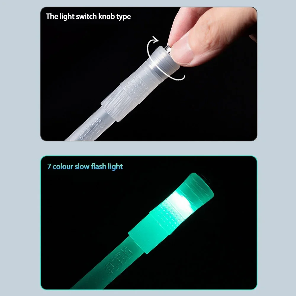Color LED Light Pen Fingertip Felt Tip Pen Toy Luminous Cool Fidget Spinner Pen Decompression Toys for Children and Adults 5
