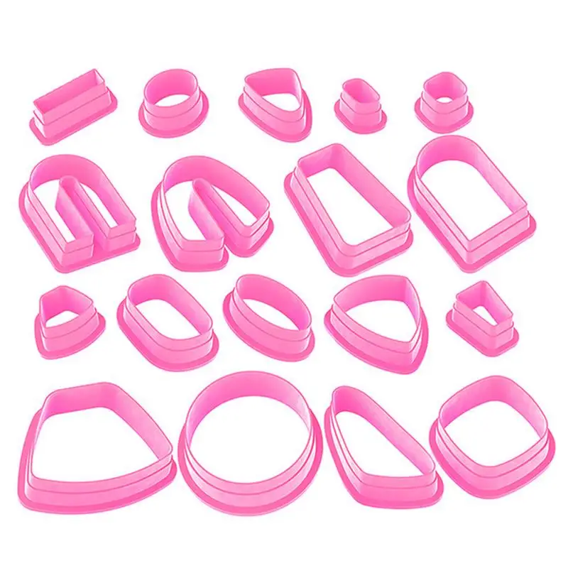 Polymer Clay Cutters Kit Earrings Ceramic Craft Cutting Mold Baking Mould Handmade DIY Cake Cookie Cutters,clay cutters kit