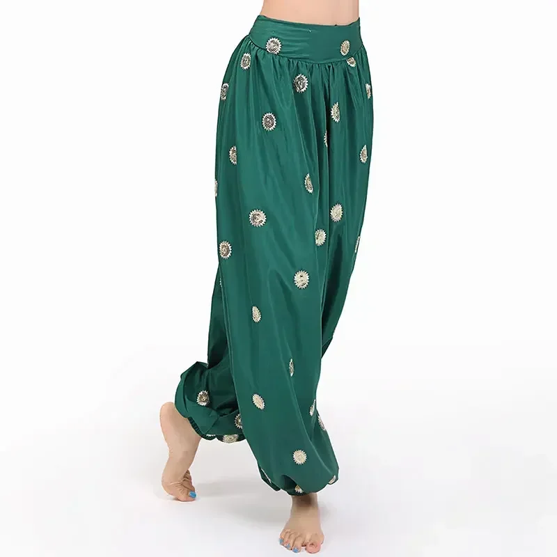 인도 와이드 레그 팬츠 무대 공연 코스튬 밸리 댄스 세트, 동양 고전 무용 코스튬 축제 원피스