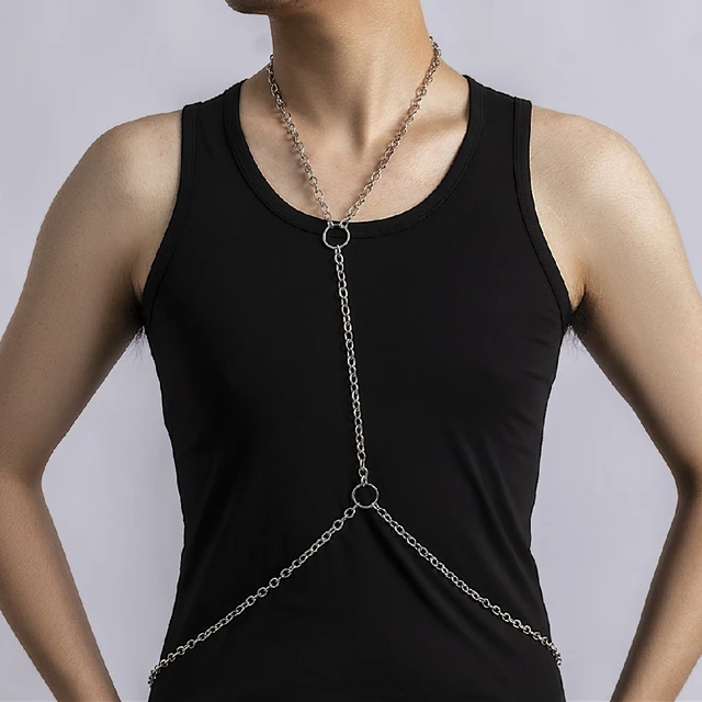 Hot Mens Body Chain Women Crystal Vest Rhinestone Party Clubbing