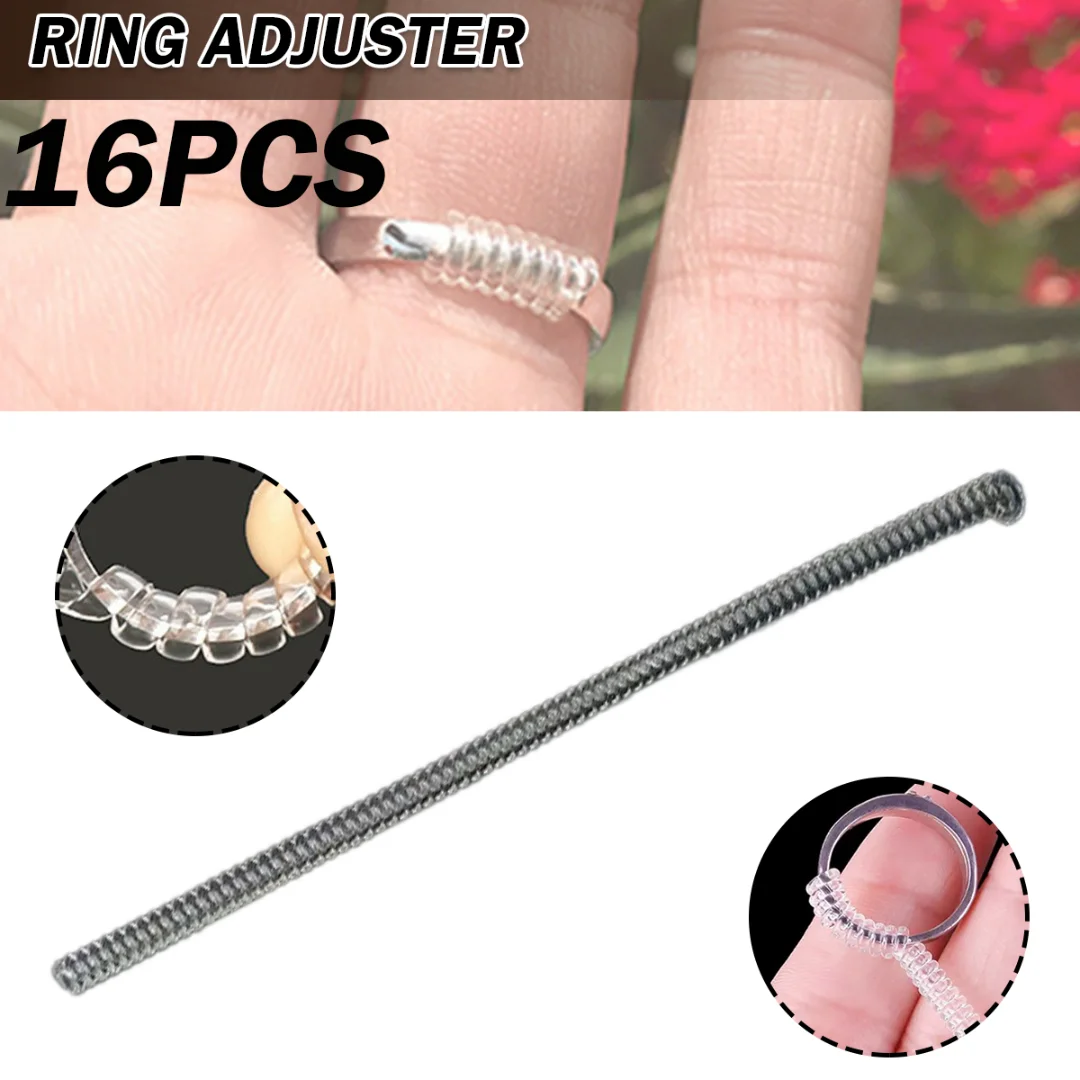 

16Pcs Ring Size Adjuster Jewelry Tools Invisible Clear Reducer Loose Rings Jewelry Guard Tightener Reducer Resizing Tool