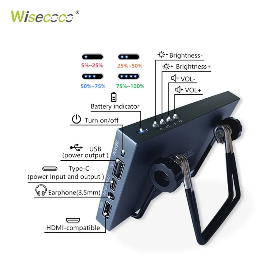 Wisecoco ޴ ӿ   ,  ͸,   , 6 ġ, 2k, 5000mAh