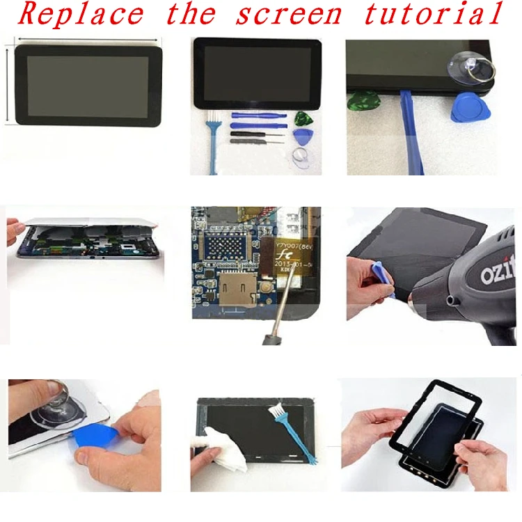 preto polegada tablet pc capacitivo digitador da tela de toque sensor