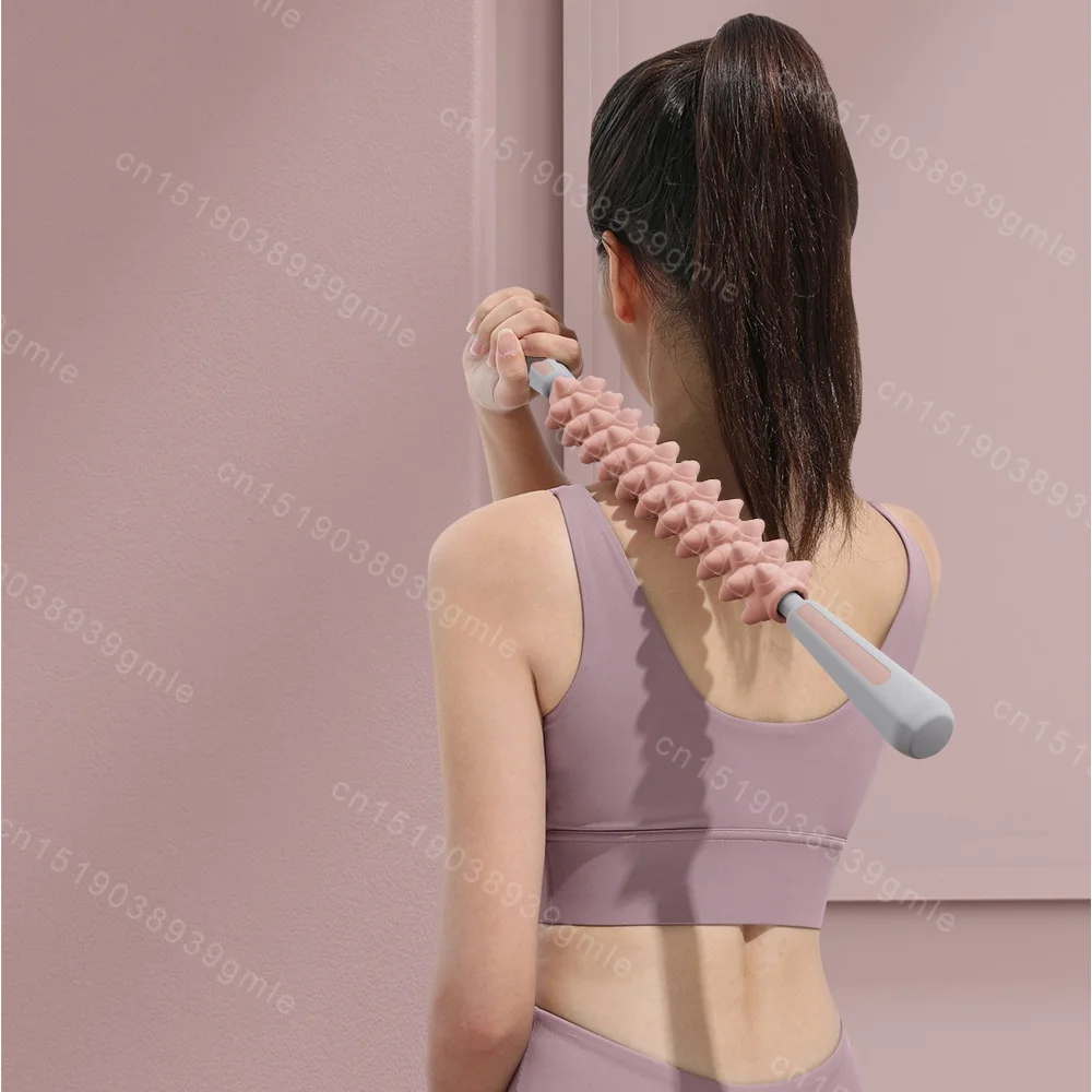 Yoga Massage Stick Yoga Fitness Wolf Teeth Muscles Massage Stick Calves Thighs Quadriceps Arm Forearm Relaxation Artifact Roller