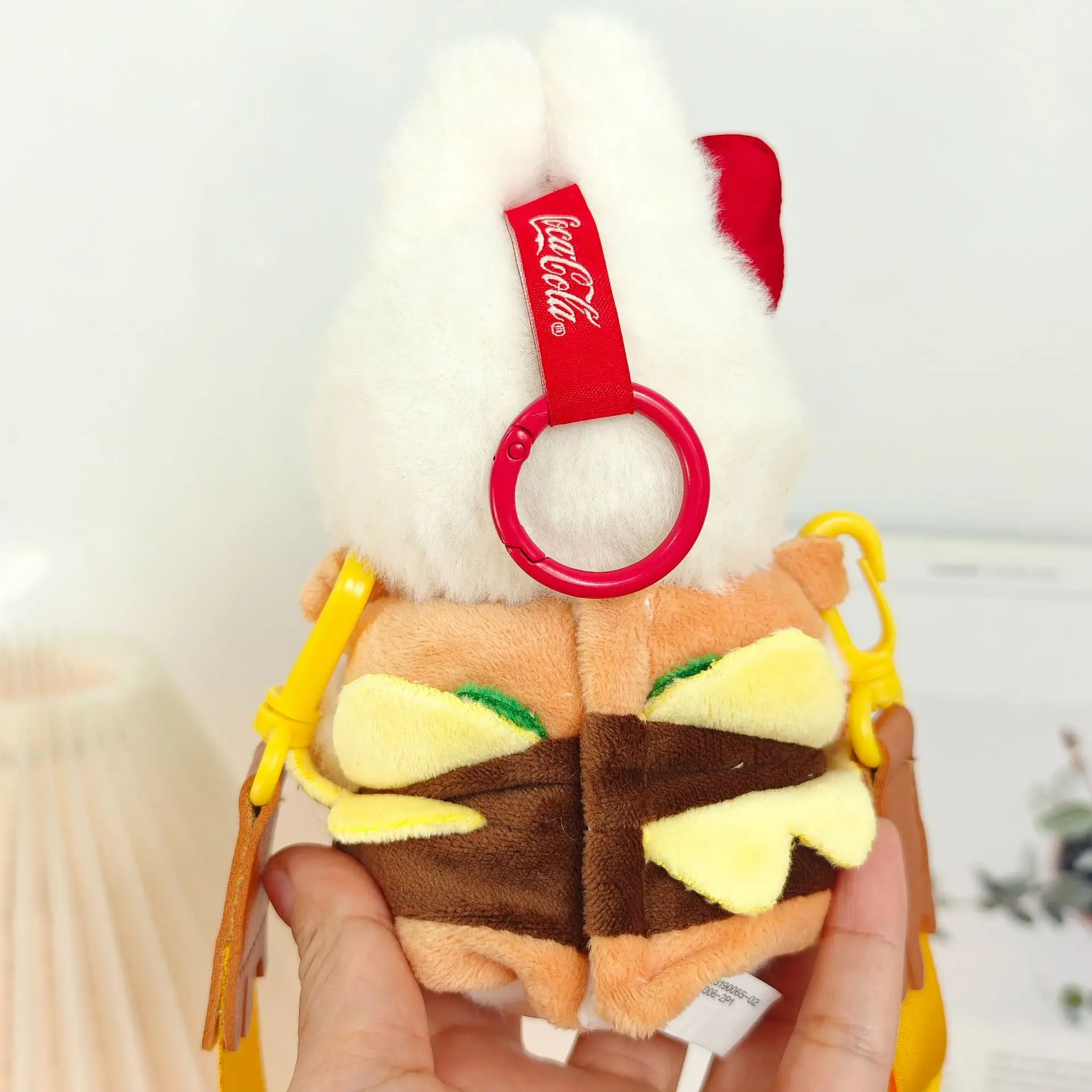 Only Clothes 17cm Labubu Clothing Accessories Hamburger Outfit Red Bow Tie Sitting Party Plush Doll Kids Replace Toy Gifts