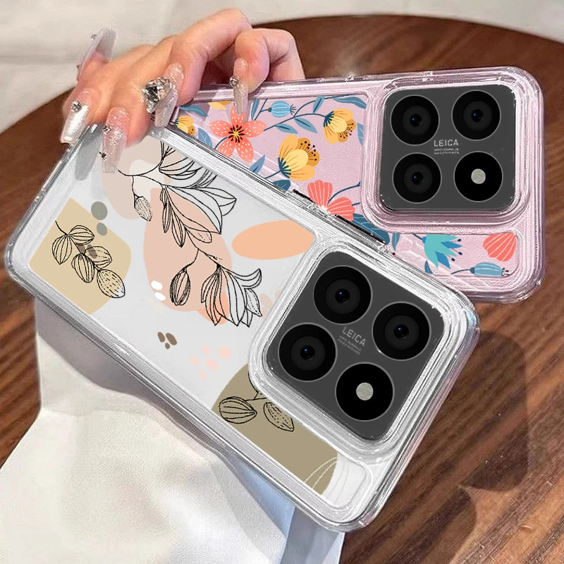 Shockproof Clear Floral Phone Case