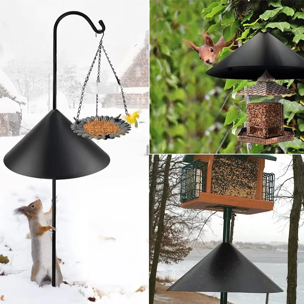 New 12/14/16/18 inch Squirrel Baffle Wrap Around PP Raccoon Proof Universal Anti Rust Bird Feeder Guard Garden Accessories