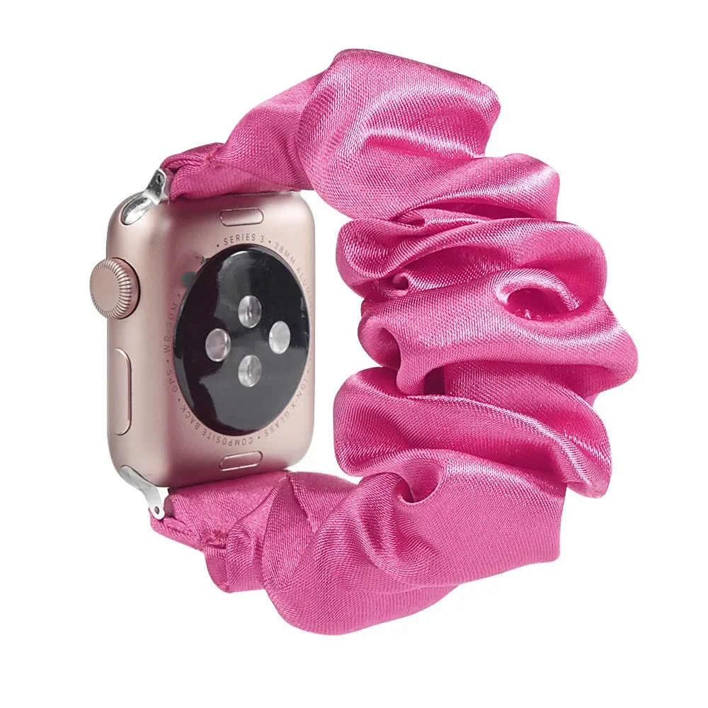 Enhanced Product Title: Stylish Adjustable Elastic Scrunchie Watch Band Strap