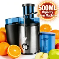 Extracteur de jus centrifuge, pour fruits et légumes entiers, 400W, bouche large de 65 mm, 2 vitesses, facile à nettoyer et à utiliser, design compact et anti-goutte. 1