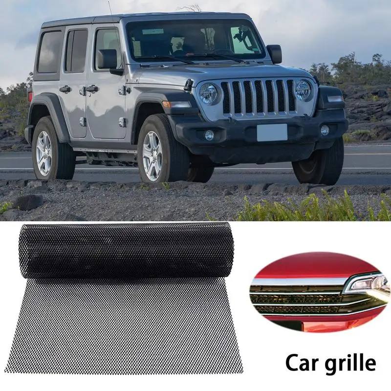 

Aluminum Mesh car bumperTruck Grill 40 X13 Inch Front 100x33cm Aluminum Alloy Automotive Grille Insert Bumper 8x25mm Gull Hole