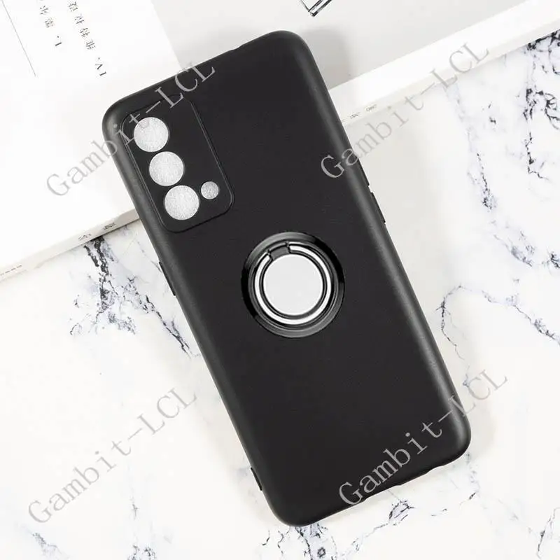 For Realme GT Master Edition 6.43" RMX3363, RMX3360 Back Ring Holder Bracket Phone Case Smartphone TPU Soft Silicone Cover 2