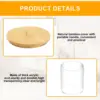 Acrylic Storage Box Bathroom Jar Makeup Organizer Cotton Round Pad Holder Cotton Swab Box Qtip Holder Dispenser with Bamboo Lid 5