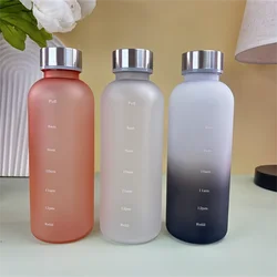Motivational 550ml Leakproof Frosted Plastic Water Bottle with Time Marker - 550ml (Set 2)