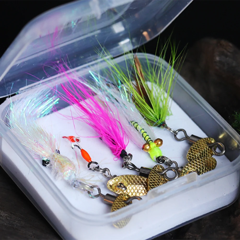 

High Quality Brand New Fly Hooks Fishing Lure With Sequins Bait 5pcs Carp Fishing Lure Decoy Bait Flies Insect Lures Fly Fishing