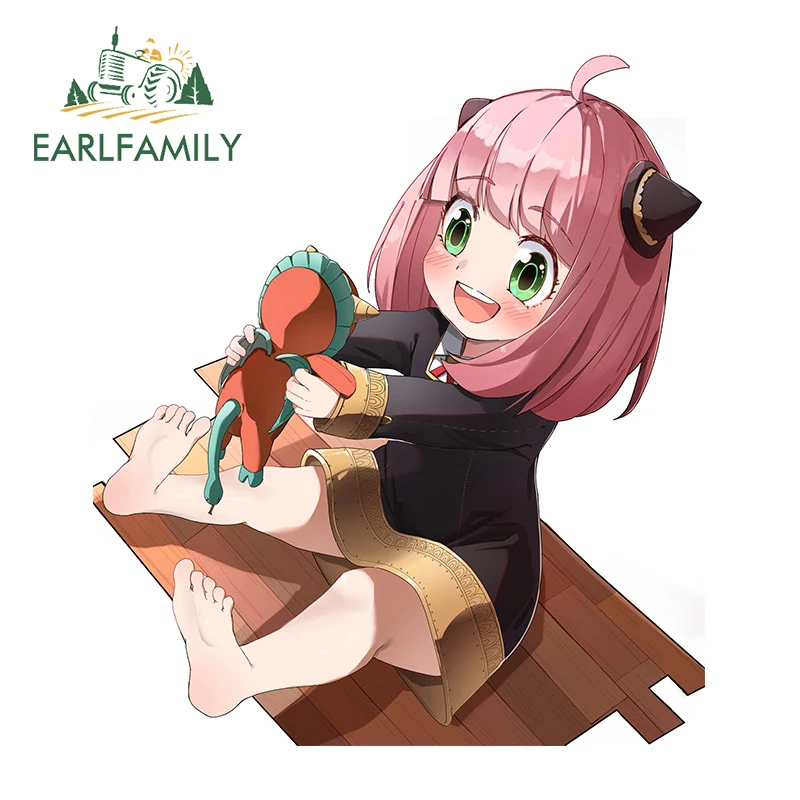 

EARLFAMILY 13 см x 11,5 см для шпионской семьи, подделка, автомобильные наклейки на автофургон, личная наклейка, окклюзия, товары для автомобилей с царапинами и окошками