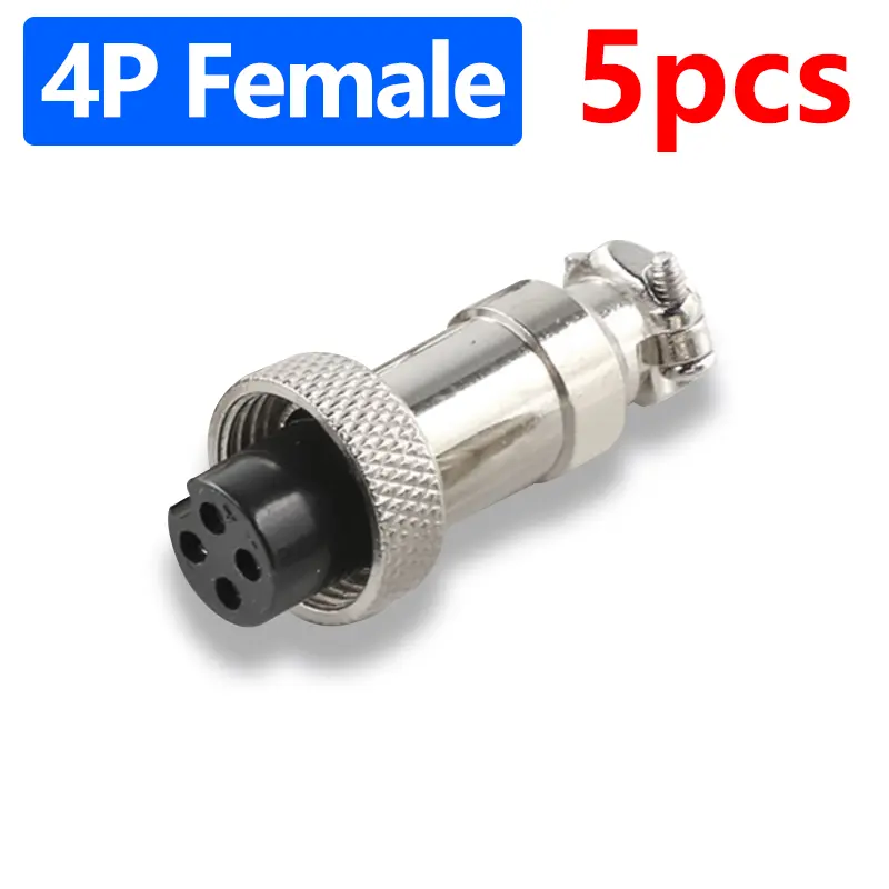 5pcs GX12 Aviation Connector 2 3 4 5 6 7 Pin Male Female M12 Connector Aviator Plug Socket image 9