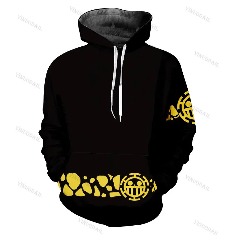 Sudadera con capucha de anime con estampado 3D, sudadera tipo pulóver, mono D Luffy, Ace, Sabo, Shanks, Law, traje de chándal de batalla, ropa de abrigo informal