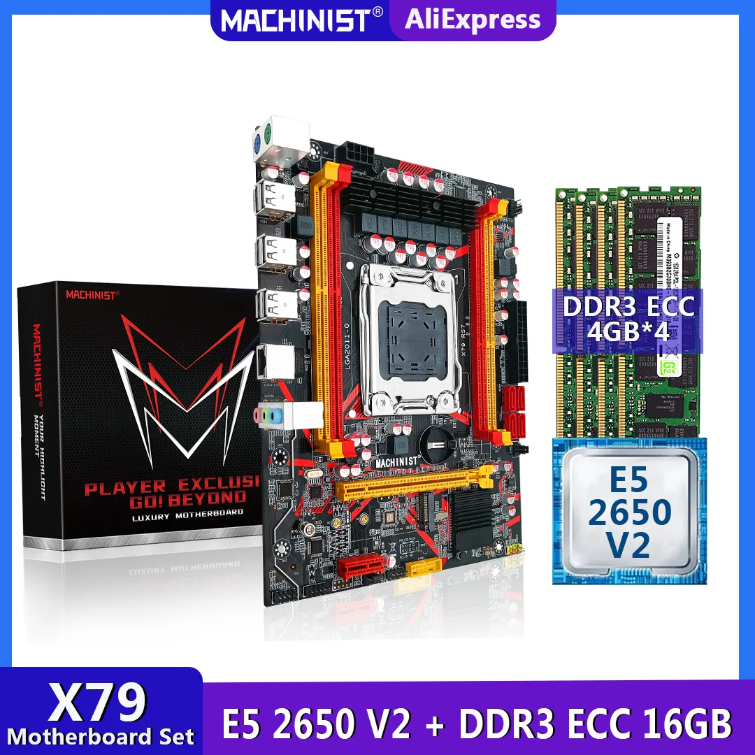 HYUIND Motherboards Fit for Kllisre X79 Dual CPU Motherboard Main Board E-ATX LGA 2011 USB3.0