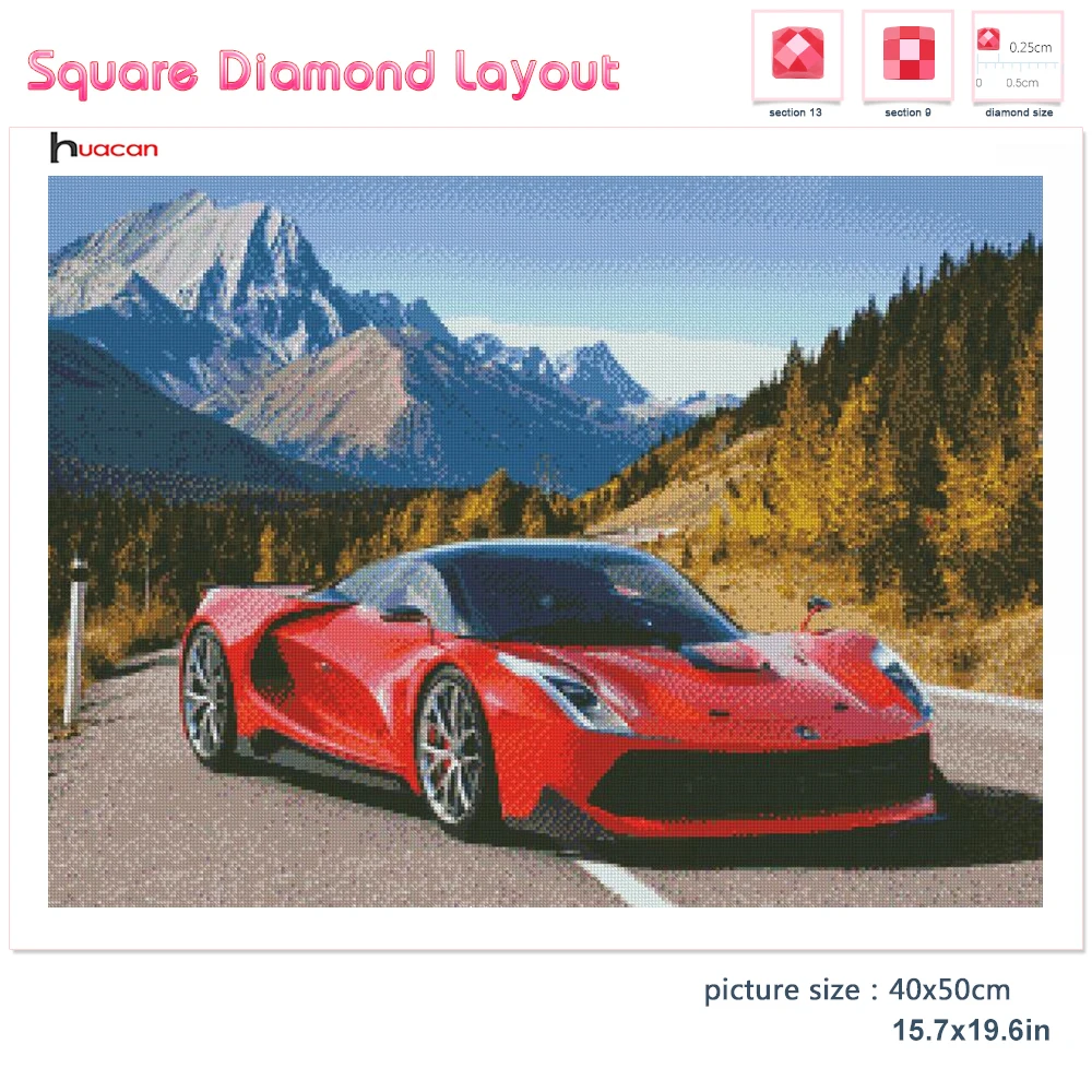 Huacan 5d Diy Diamond Painting Full Car Home Decor Embroidery Road Scenery Mosaic Sale Square/round Wall Sticker diamond painting diamond art painting kit diamond painting set