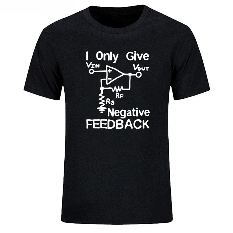 

I Give Negative Feedback Computer Engineer T Shirt Novelty Funny Graphic Tshirts Men Casual Short-sleev Tees Roupas Masculinas