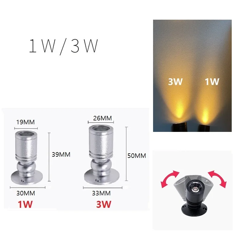 Mini Lampe Spot Led 3w À Piles Aaa, Sans Fil, Éclairage De Comptoir De  Bijouterie, D'exposition, De Mariage, Projecteur D'armoire - Led Spots -  AliExpress