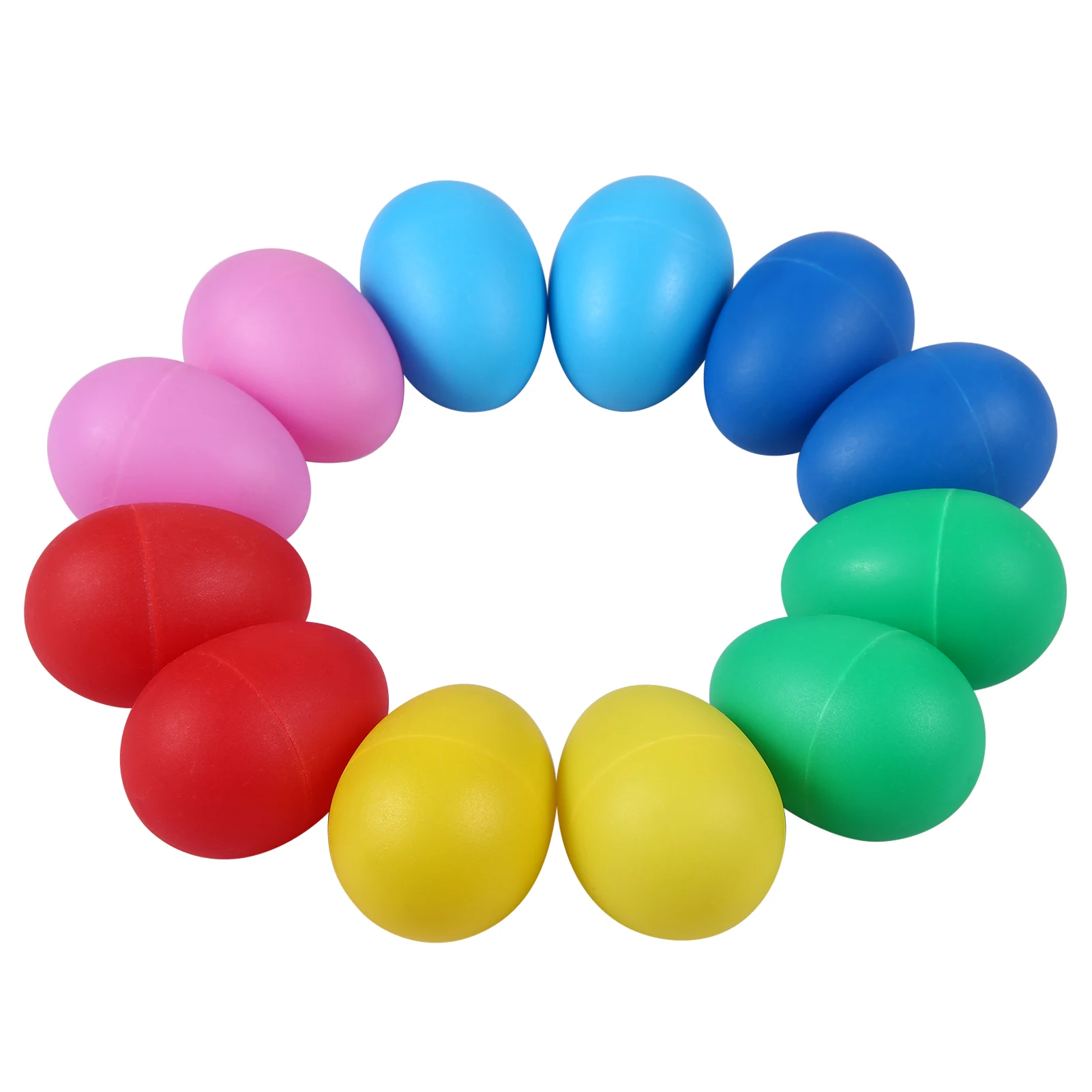 12 Pieces Egg Shakers Musical Instruments Percussion Egg for Kids Toys Plastic Easter Shaker for Learning DIY Painting