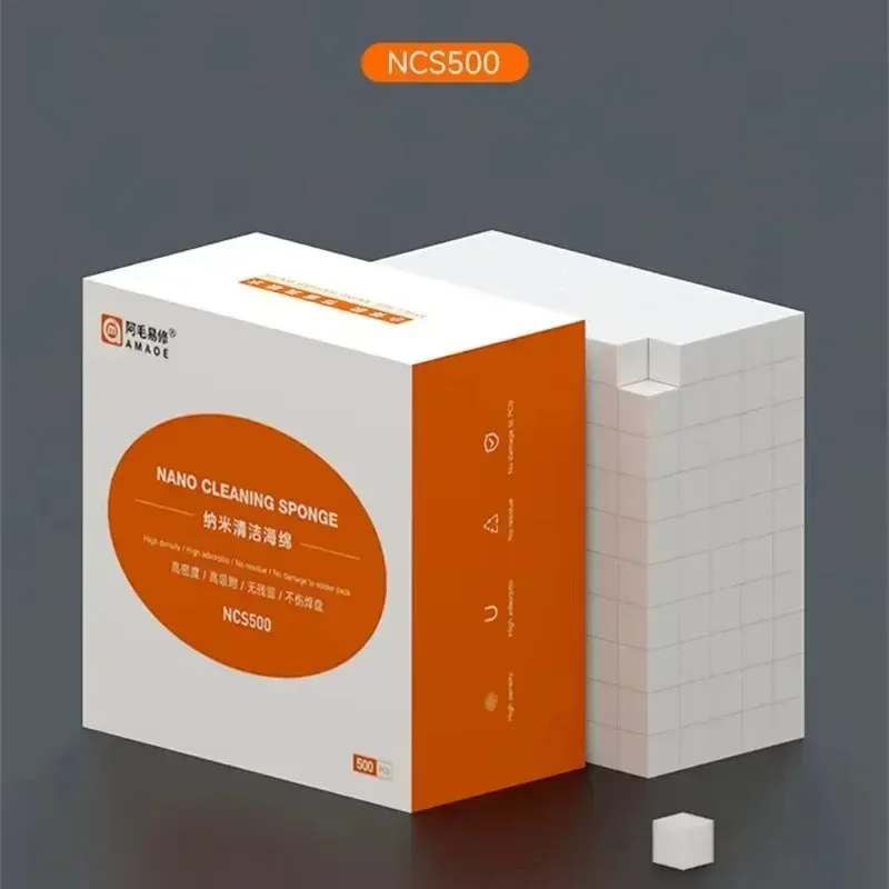 Amaoe NCS500 Nano Cleaning Sponge 500Pcs/Box For Mobile Phone Motherboard Screen Chip Frame Camera Remove Gue Cleaning Tools Set