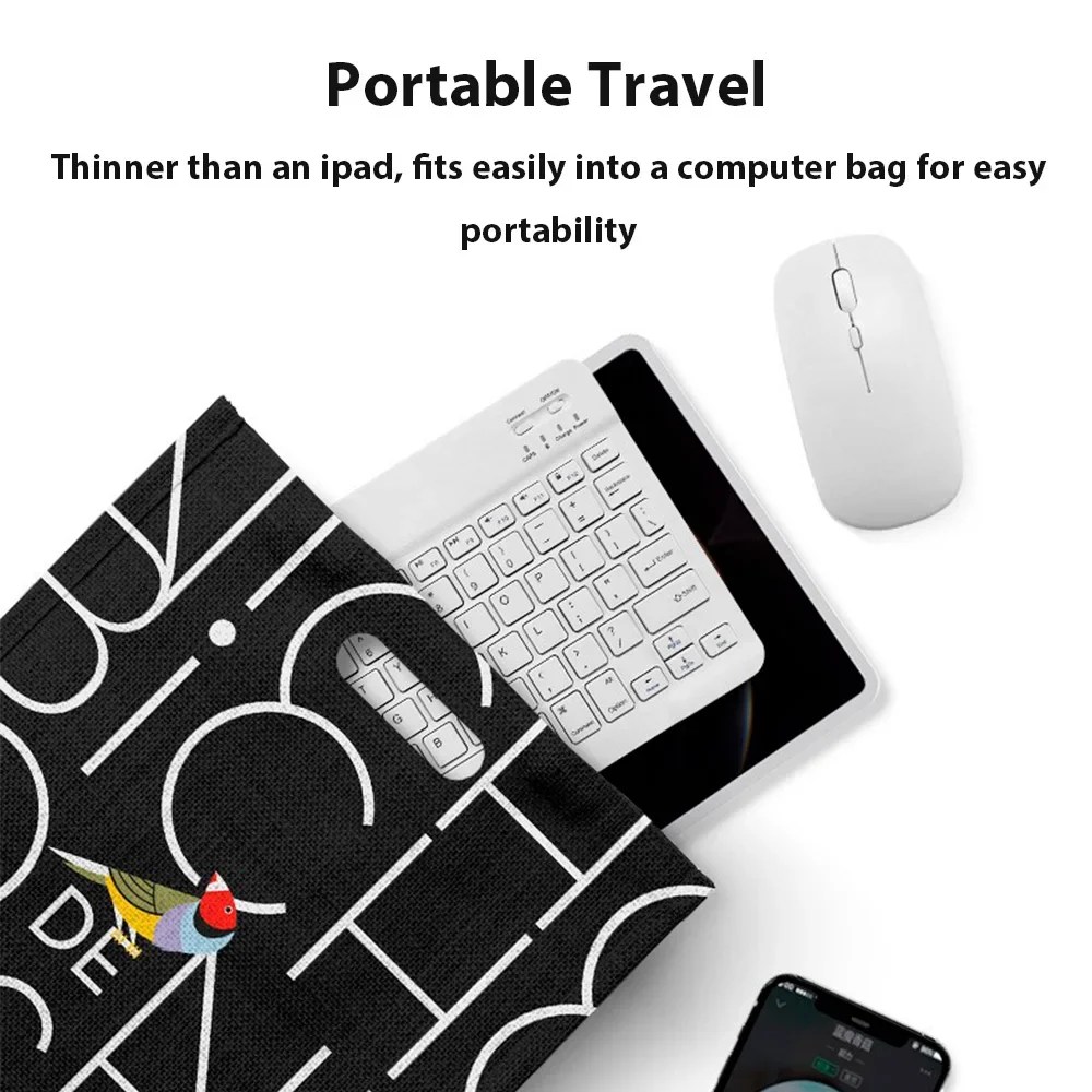Wireless Silent Keyboard with Touchpad for Universal Bluetooth Devices