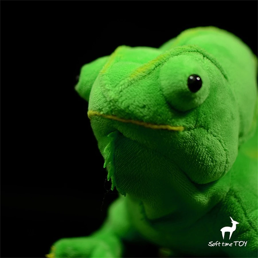 Veiled Chameleon High Fidelity Anime Cute Plushie Coloretto Plush Toys Lifelike Animals Simulation Stuffed Doll Kawai Toy Gifts 4