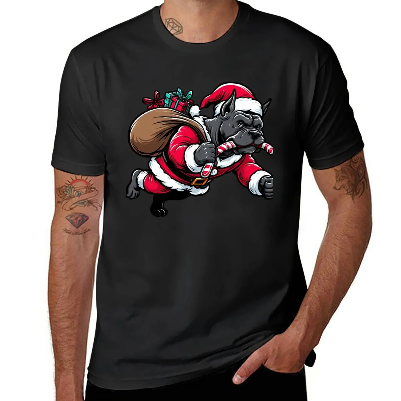 

Cane Corso Dog Christmas T-Shirt anime Blouse men clothes
