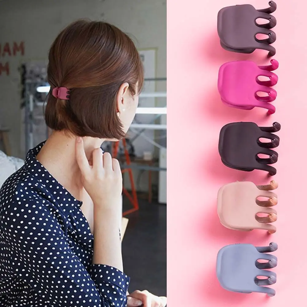 1/5Pcs Frosted Acrylic Hair Clips Grip Claw Barrettes Clamps Jaw Hairpin Headdress Girls Braiding DIY Headwear Hair Styling Tool side barrettes flocking braided hair clip flocking hairpin braiding hair tool duckbill clip korean style headwear bangs clip