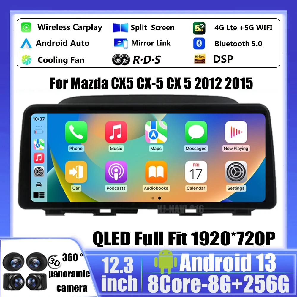 

12.3“ Car Radio For Mazda CX5 CX-5 CX 5 2014- 2016 Android 13 Auto Multimedia Keep Car Original Bose Amplifier System 1920*720