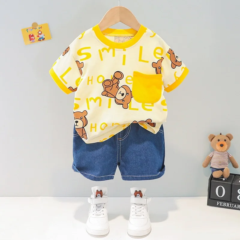 Newborn Baby Girls and Boys Clothing Suit For summer Grils Bows Set New Cute Overalls Baby Clothing Set For Boys Clothes best Baby Clothing Set