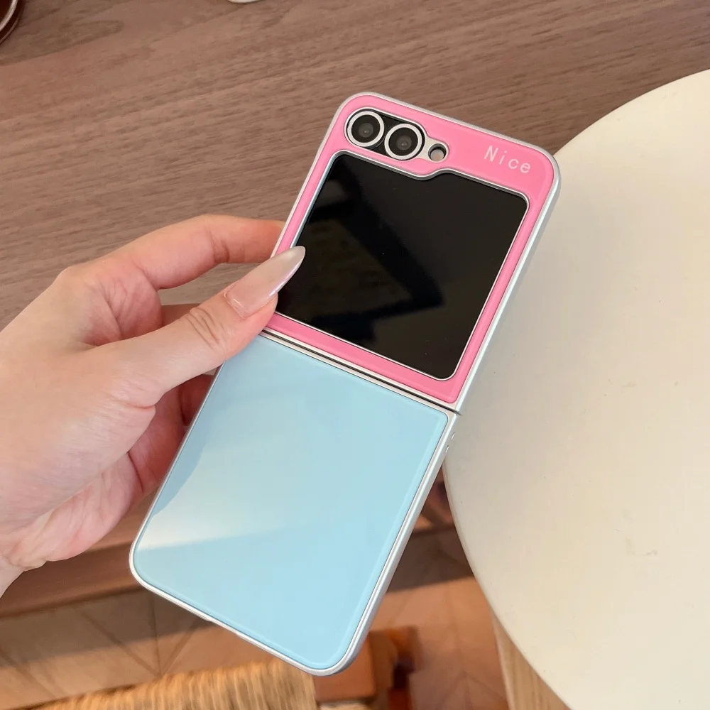 Fashionable Shockproof Acrylic Slim Phone Case - Vibrant Color Collision Design