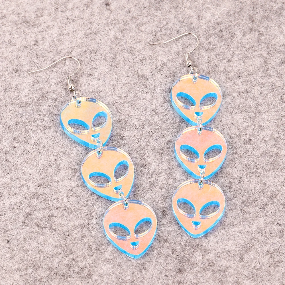 Gruselige Halloween Ohrringe Schädel Alien UFO Hex Produktbild-Vorschau 11