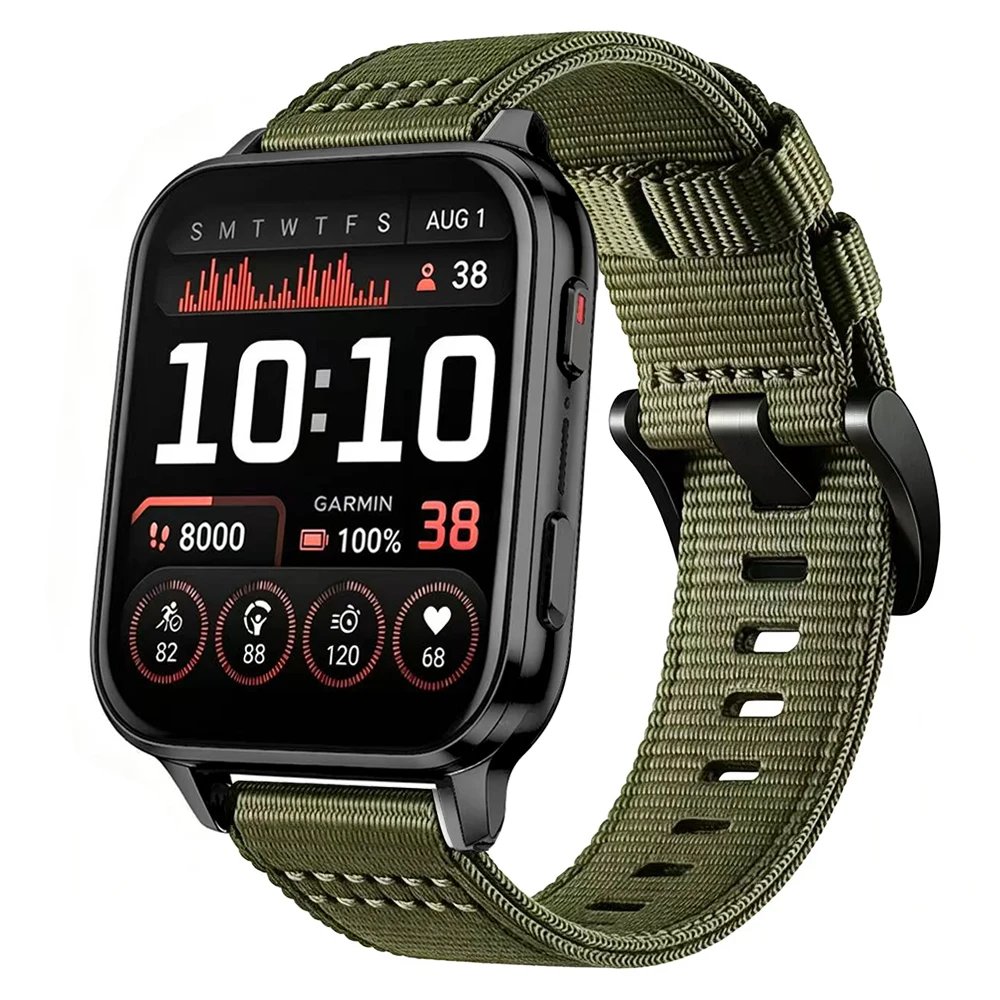 Nylon Sport Watch Band Replacement - 24mm Wristband Bracelet