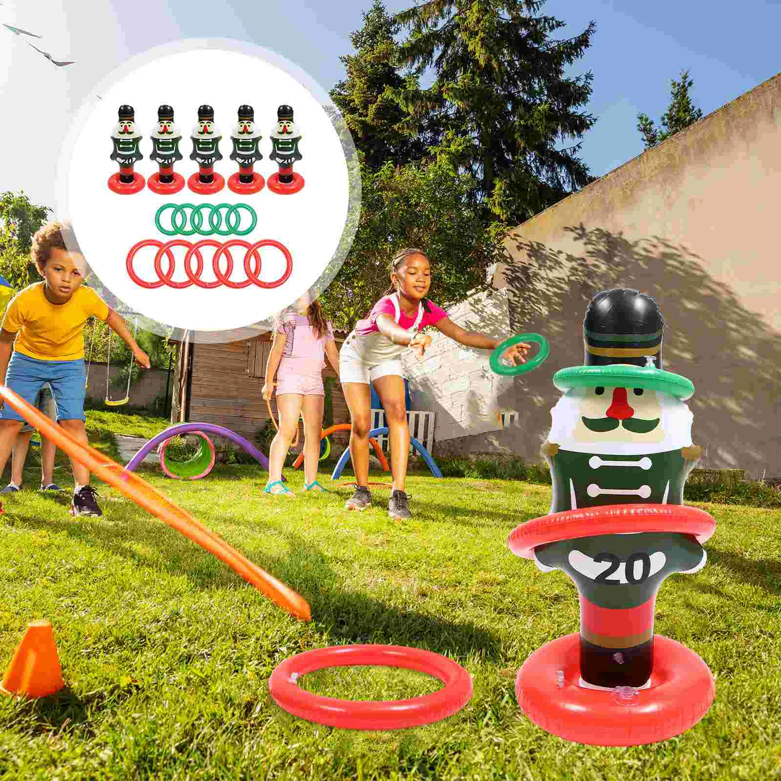 

Ring Toy Christmas Toss Game Nutcrackers Kids' Toys Inflatable Decorations Games Pvc Parent-child Children