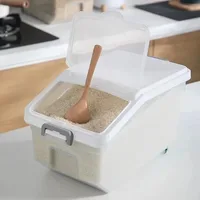 7.5/10Kg Rice Storage Box Large Capacity Flour Cereal Bucket Insect Proof Moisture-proof Rice Storage Tank Kitchen Storages Box 1