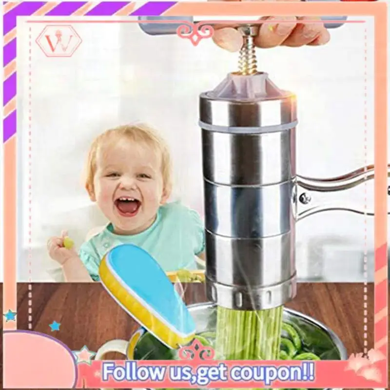 Noodle Making Machine Manual Noodles Press Machine Pasta Maker Stainless Steel, Noodle Mould