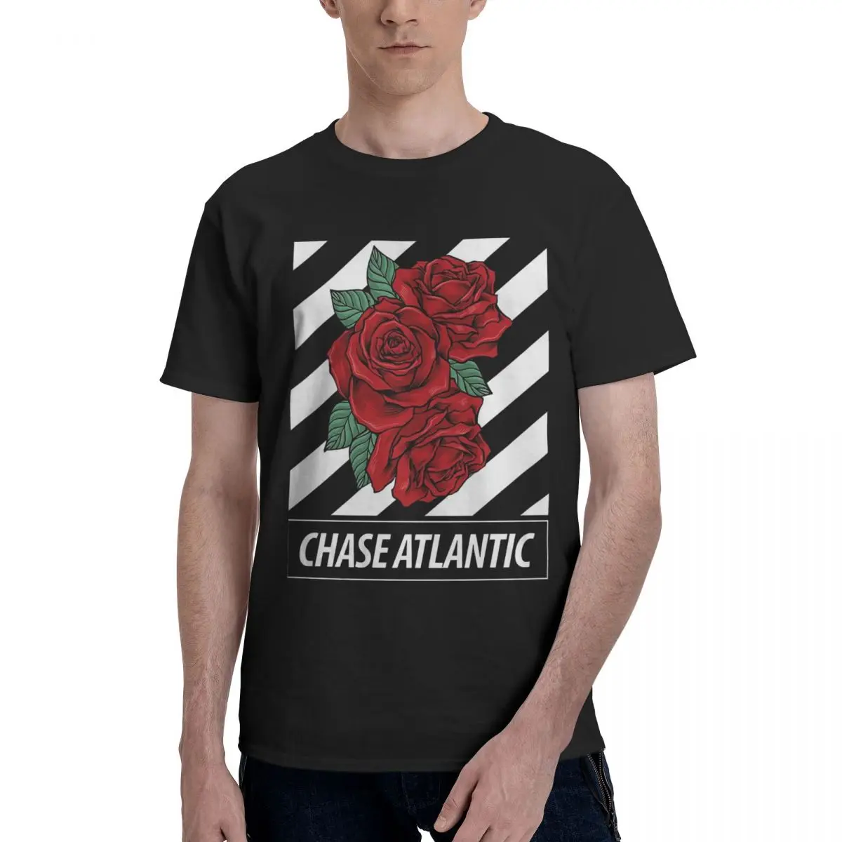 

Rock And Rose Men's T-shirt Summer Chase Atlantic Y2K Vintage Summer Funny Harajuku Fashion Short Sleeve Men Clothing