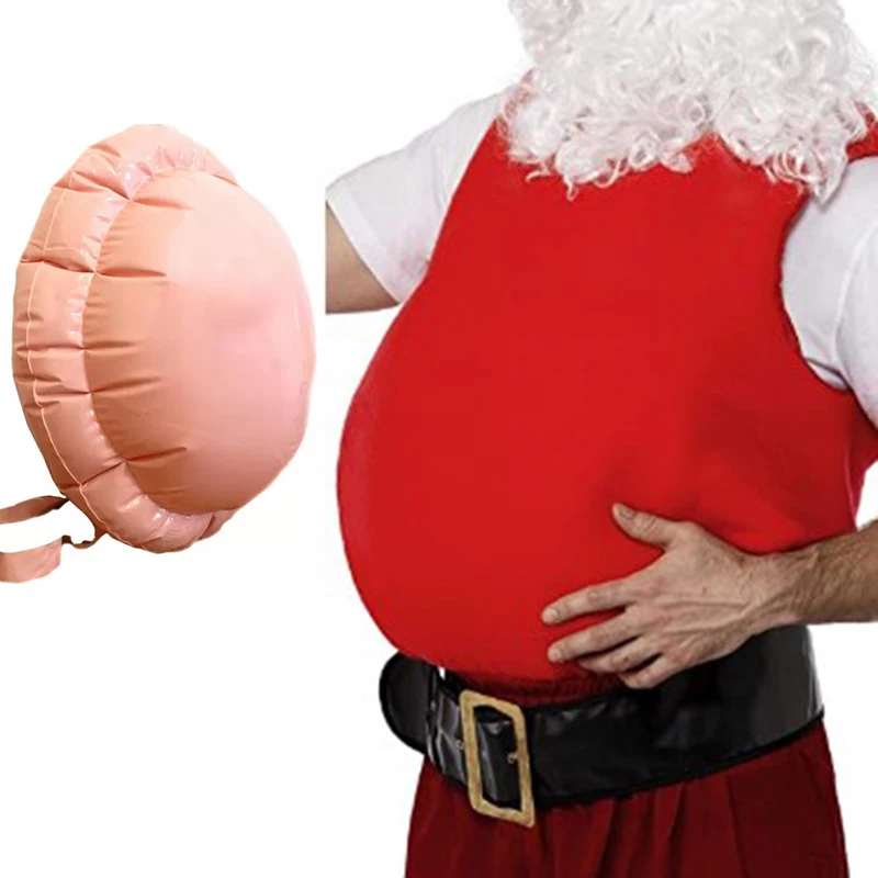 Christmas Santa Claus Cosplay Inflatable PVC Hunchback/Belly Halloween False Pregnancy Tummy Movie Props Funny Toys supplies Hot