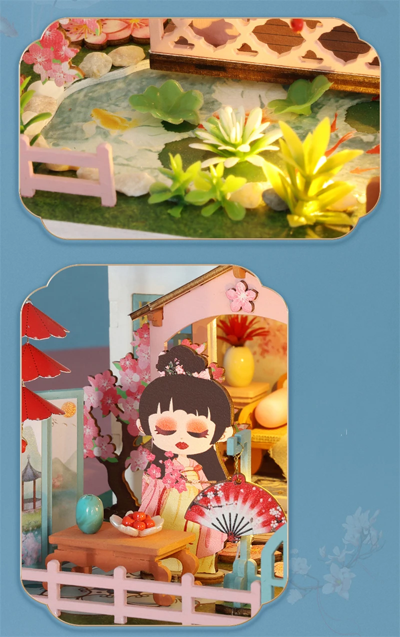 Peach Blossom K001 Casa Dollhouse Cutebee Dollhouse