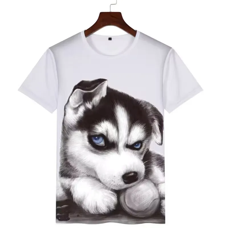

2023 Boys and Girls' Cute Animal Series T-shirt Summer Casual Short Sleeve Round Neck Top T-shirt Clothing