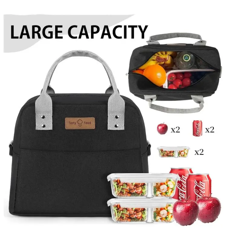Reusable Lunch Bag for Women Men Lunch Tote Bags Cooler Food Container Insulated Bag for Work Travel Picnic Office Outdoor