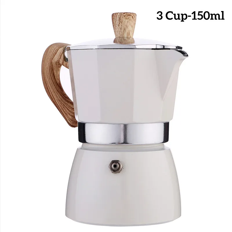 Cafetera de Aluminio, Cafeteras Italianas con 150ml 300ml 450ml 3 tazas  Sunnimix Taza de café Moka Pot