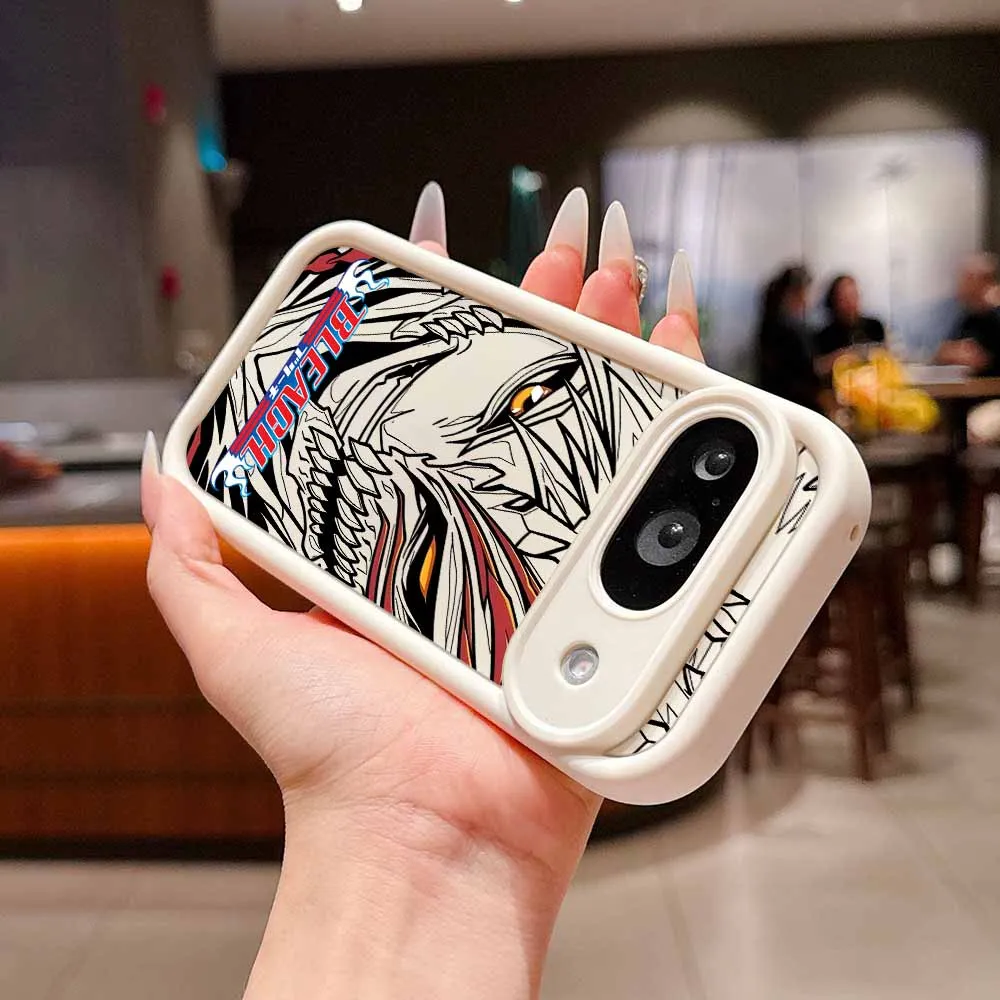 Bleach-Inspired Soft TPU Phone Case with Eyes Ladder Design and Lanyard Attachment