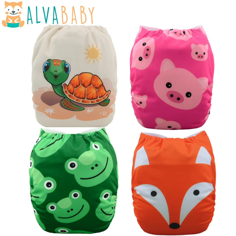 Alvababy Digital Postion Printing 20pcs Baby Cloth Diapers With Bamboo