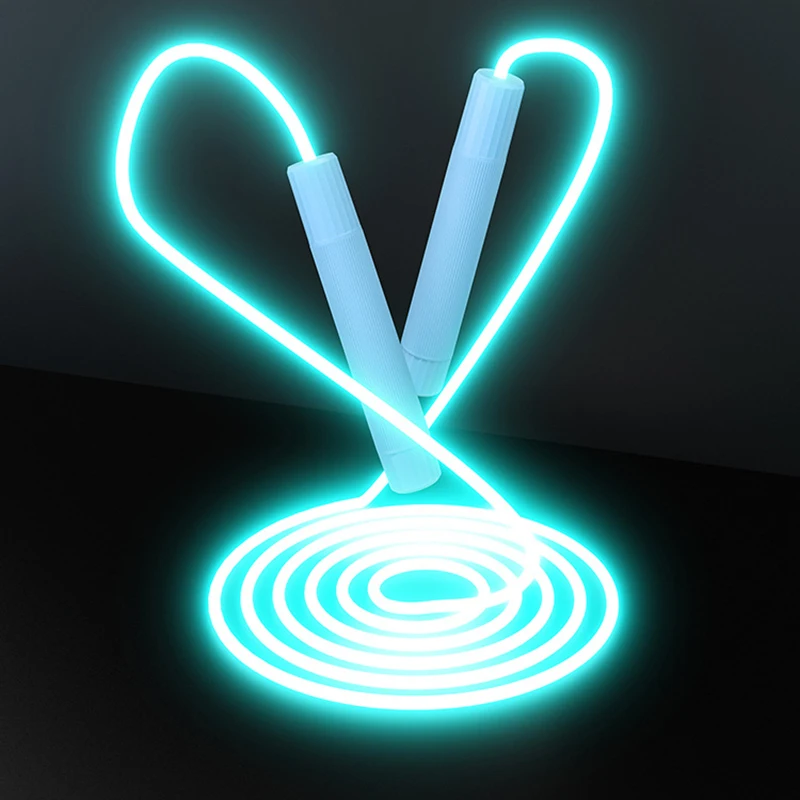 Glowing Skipping Rope for Kids Adjustable LED Night Glow Jump Ropes Children Adults Portable Training Sports Fitness Equipment 3