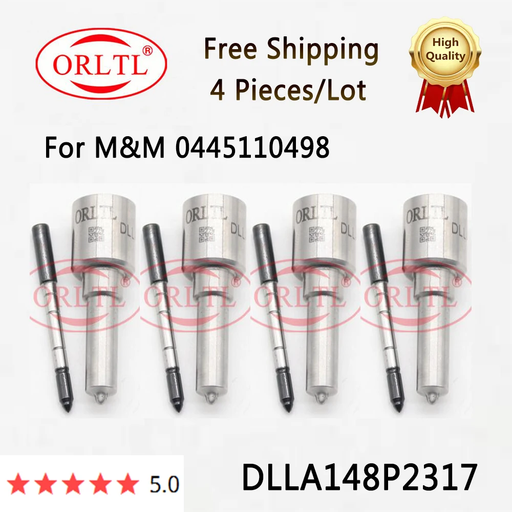 

For M&M 0445110498 Diesel Injector Nozzle DLLA148P2317 Common Rail Sprayer Tips 0433172317 For 0 445 110 498 4 Pieces